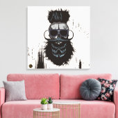 Tête de mort punk hipster G-skulls crâne barb lion キャンバスプリント (インサイチュ (リビング))