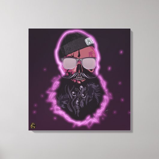 Tête de mort punk hipster G-skulls crâne chevaux キャンバスプリント (正面)