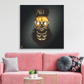 Tête de mort punk hipster G-skulls crâne dollars キャンバスプリント (インサイチュ (リビング))