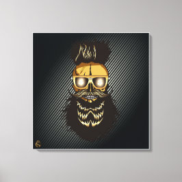 Tête de mort punk hipster G-skulls crâne dollars キャンバスプリント