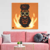 Tête de mort punk hipster G-skulls crâne enfer キャンバスプリント (インサイチュ (リビング))