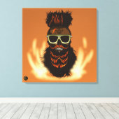 Tête de mort punk hipster G-skulls crâne enfer キャンバスプリント (インサイチュ (ウッドフロア))