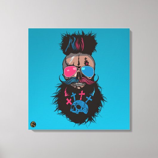 Tête de mort punk hipster G-skulls crâne eternel キャンバスプリント (正面)