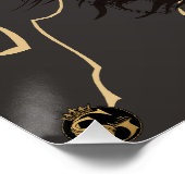 Tête de mort punk hipster G-skulls crâne foudre ポスター (コーナー)