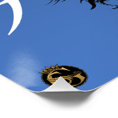 Tête de mort punk hipster G-skulls crâne futuriste ポスター (コーナー)