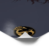 Tête de mort punk hipster G-skulls crâne love cool ポスター (コーナー)