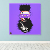 Tête de mort punk hipster G-skulls crâne metaverse キャンバスプリント (インサイチュ (ウッドフロア))