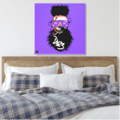 Tête de mort punk hipster G-skulls crâne metaverse キャンバスプリント (インサイチュ (寝室))