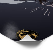 Tête de mort punk hipster G-skulls crâne musicien ポスター (コーナー)