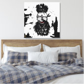 Tête de mort punk hipster G-skulls crâne panda キャンバスプリント (インサイチュ (寝室))