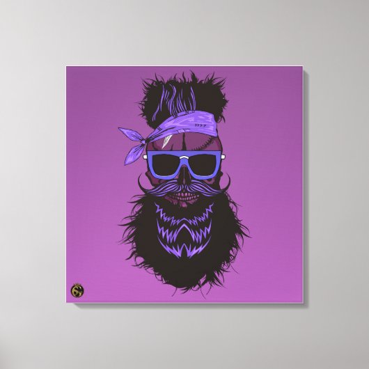 Tête de mort punk hipster G-skulls crâne pirate キャンバスプリント (正面)