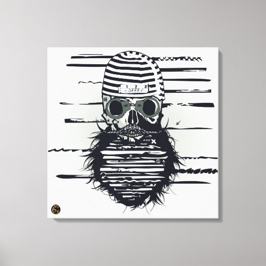 Tête de mort punk hipster G-skulls crâne prison キャンバスプリント (正面)