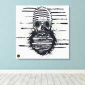 Tête de mort punk hipster G-skulls crâne prison キャンバスプリント (インサイチュ (ウッドフロア))