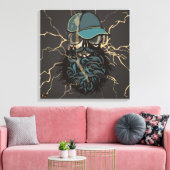 Tête de mort punk hipster G-skulls crâne storm キャンバスプリント (インサイチュ (リビング))