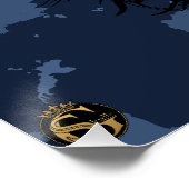 Tête de mort punk hipster G-skulls crâne storm ポスター (コーナー)