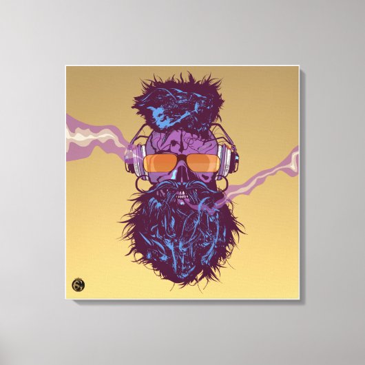 Tête de mort punk hipster G-skulls crâne tempo キャンバスプリント (正面)