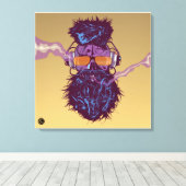 Tête de mort punk hipster G-skulls crâne tempo キャンバスプリント (インサイチュ (ウッドフロア))