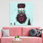 Tête de mort punk hipster G-skulls i love death キャンバスプリント (インサイチュ (リビング))