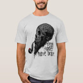 tete de mort real hipster have brain crane skull p tシャツ (正面)