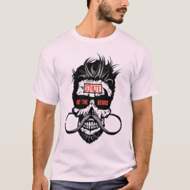 tete de mort state beard hipster barbu barbe moust tシャツ