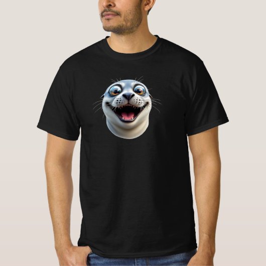 Tête de phoque hyper drôle. tシャツ (正面)