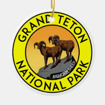 Tetonの国立公園のワイオミング壮大なオオツノヒツジ