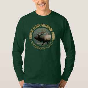 Tetonの壮大な国立公園(オオシカ) Tシャツ