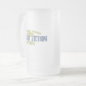 Tetonの壮大な国立公園 フロストグラスビールジョッキ (正面左)