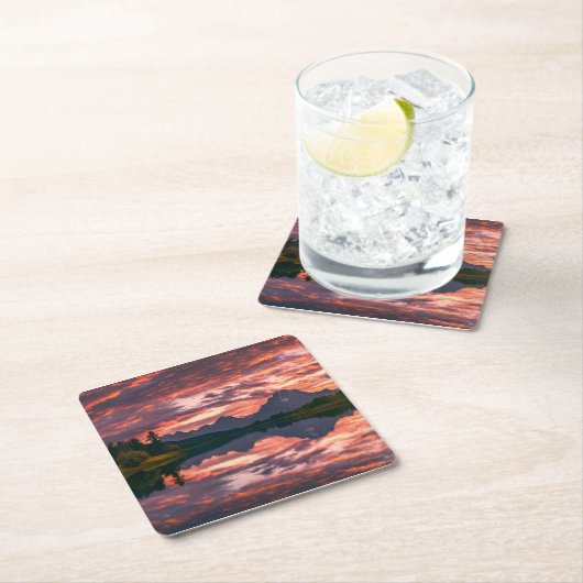 Tetonの壮大な国立公園、ワイオミング スクエアペーパーコースター (インサイチュ)