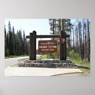 Tetonの壮大な国立公園、米国の国立公園、印 ポスター