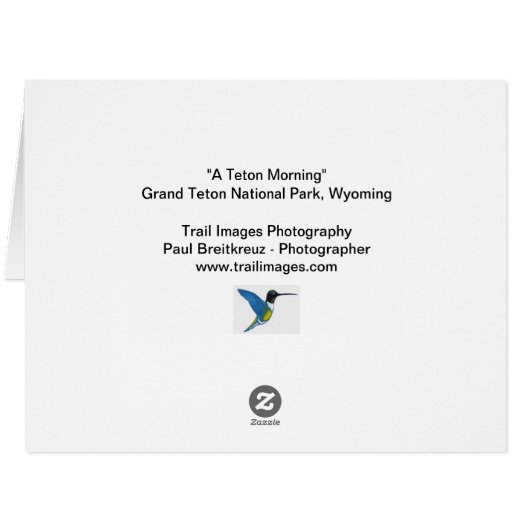 "Tetonの朝" (裏面横)