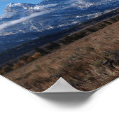Teton Mountains in Western USA Canvas Print ポスター (角)