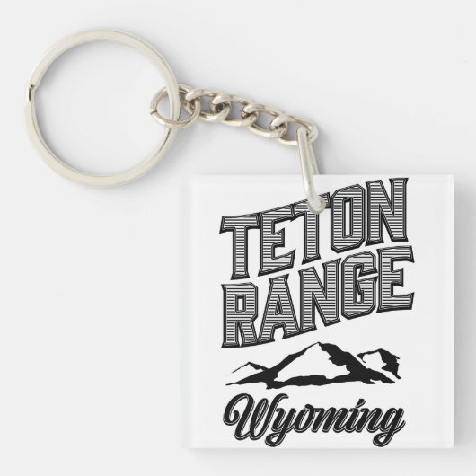 Teton Range, Wyomingフォトプリント キーホルダー (正面)