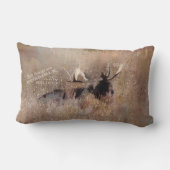 Tetonsのリバーシブルの腰神経の枕からのアメリカヘラジカ ランバークッション (裏面)