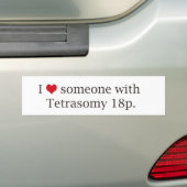 Tetrasomy 18pの認識度のバンパーステッカー バンパーステッカー (車上)