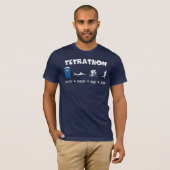 TetrathonのトライアスロンのTシャツ Tシャツ (正面フル)