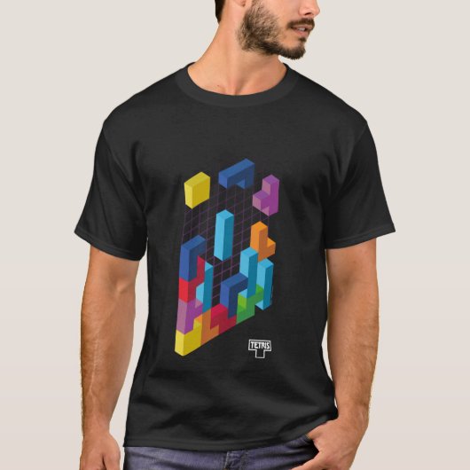 Tetris 3D Game Art  girl Tシャツ (正面)