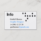 Tetris - Bussines黒いカード! 名刺 (裏面)