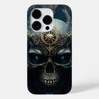 Teufel Totenkopf mit funkelnden blauen Augen Case-Mate iPhone 14 Proケース