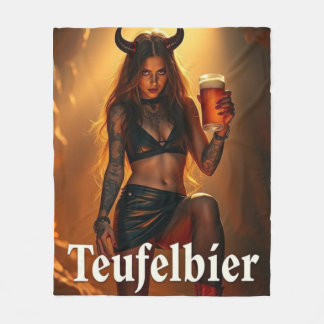 Teufelbier: straight from hell フリースブランケット