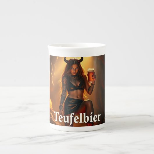 Teufelbier: straight from hell ボーンチャイナマグカップ (正面)