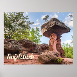 Teufelstitsch Hinterweidenthal Pfalzドイツの贈り物 ポスター