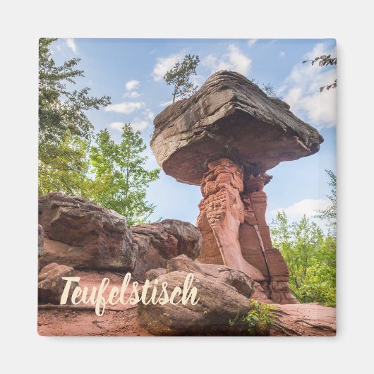 Teufelstitsch Hinterweidenthal Pfalzドイツの贈り物 マグネット (正面)
