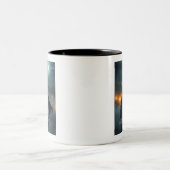 Teuflisch und mit langem Fell Teufel Graumetall ツートーンマグカップ (中央)