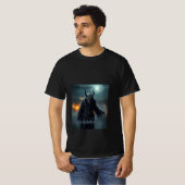Teuflisch und mit langem Fell Teufel Graumetall Tシャツ (正面フル)