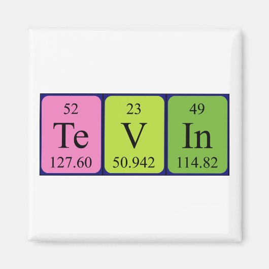 Tevin周期表名磁石 マグネット (正面)
