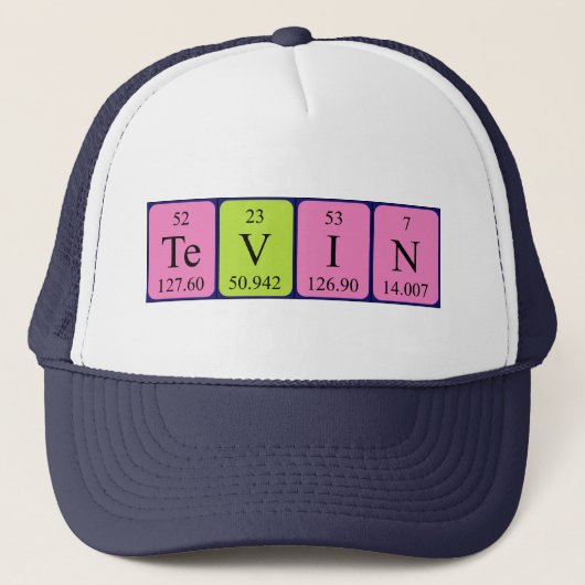Tevin定期テーブル名hat キャップ (正面)