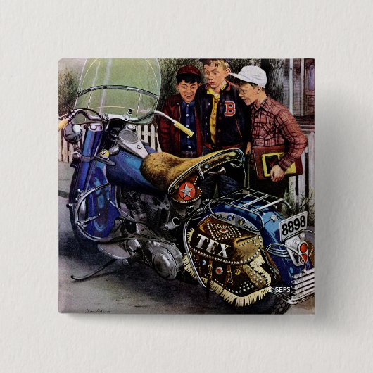 Texのオートバイ 缶バッジ (正面)