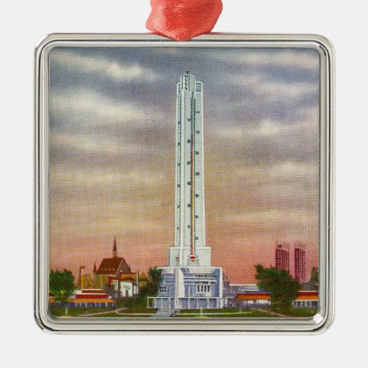 Texacoの巨大な温度計の眺め メタルオーナメント (正面)