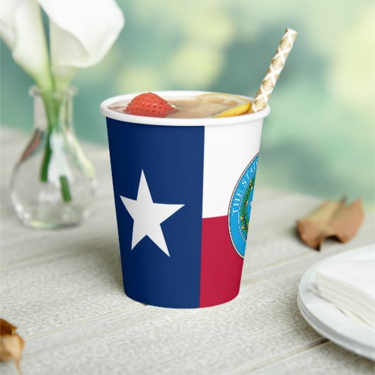 Texan Flag & Seal, Flag of Texas 紙コップ (インサイチュ)